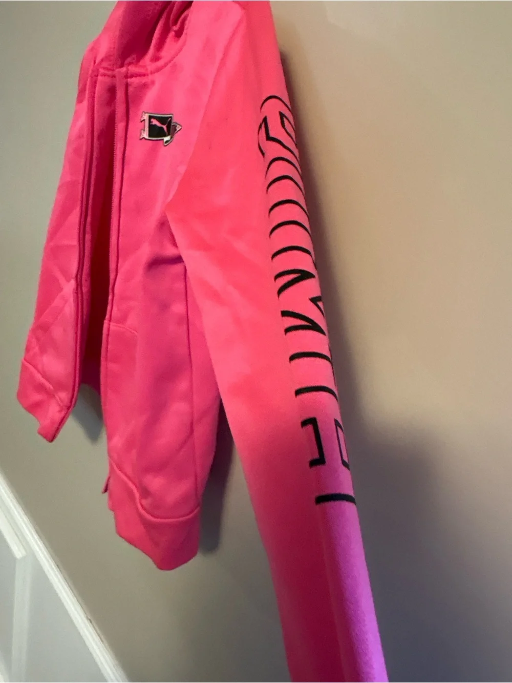 Puma Girls' Pink Full-Zip Hoodie Jacket